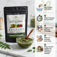 Premium Herbal Hair Shampoo Powder | 100% Plant-Based | Natural Hair Cleanser